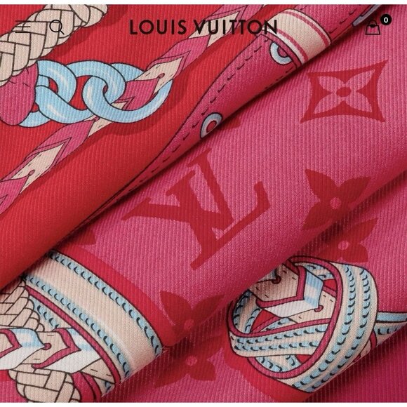 🔥NEW LOUIS VUITTON Silk Bejeweled Square Scarf ✨HOT GIFT❤️ GERNADINE Box / Bag - Picture 1 of 11